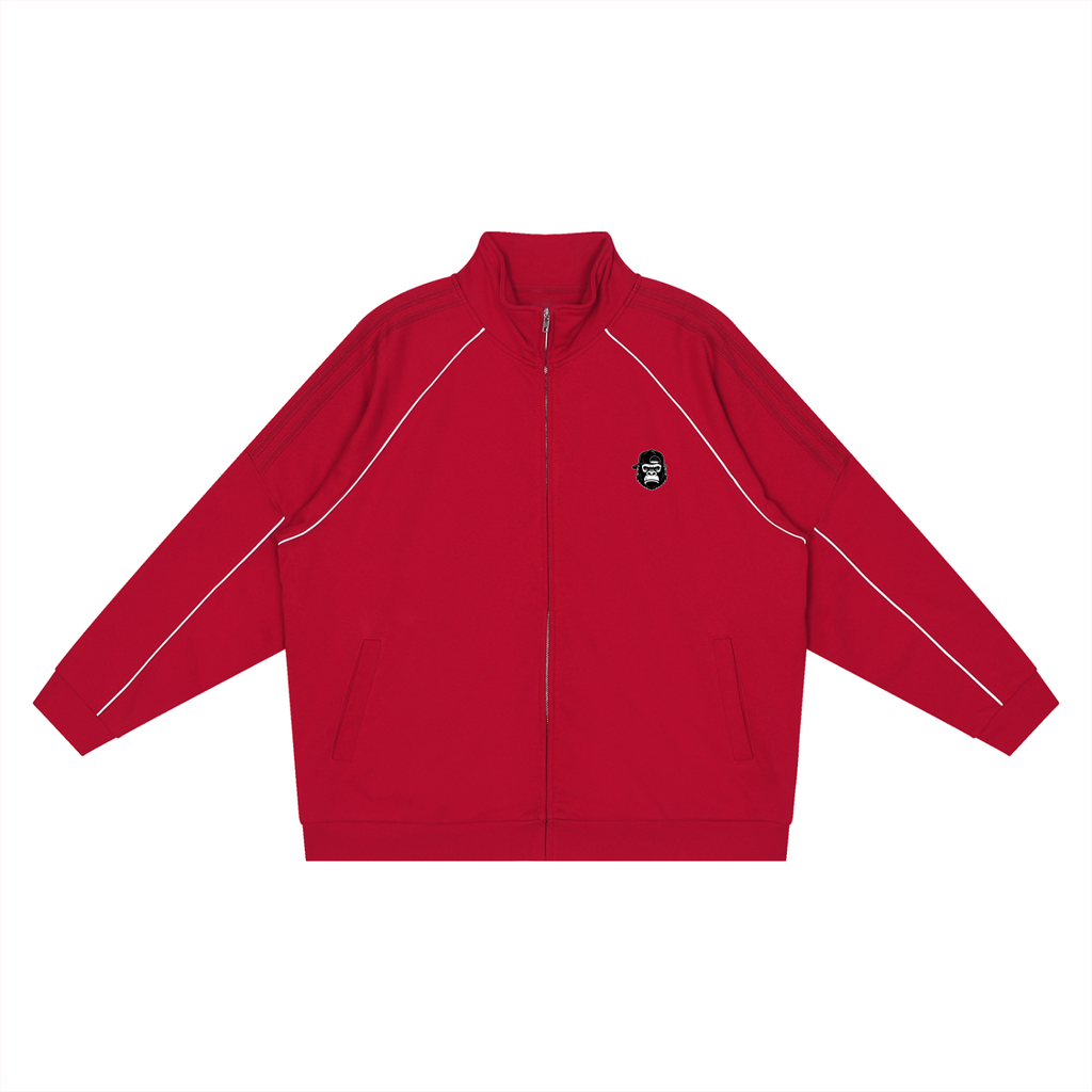 Reflection Striped Raglan Sleeve  Jacket
