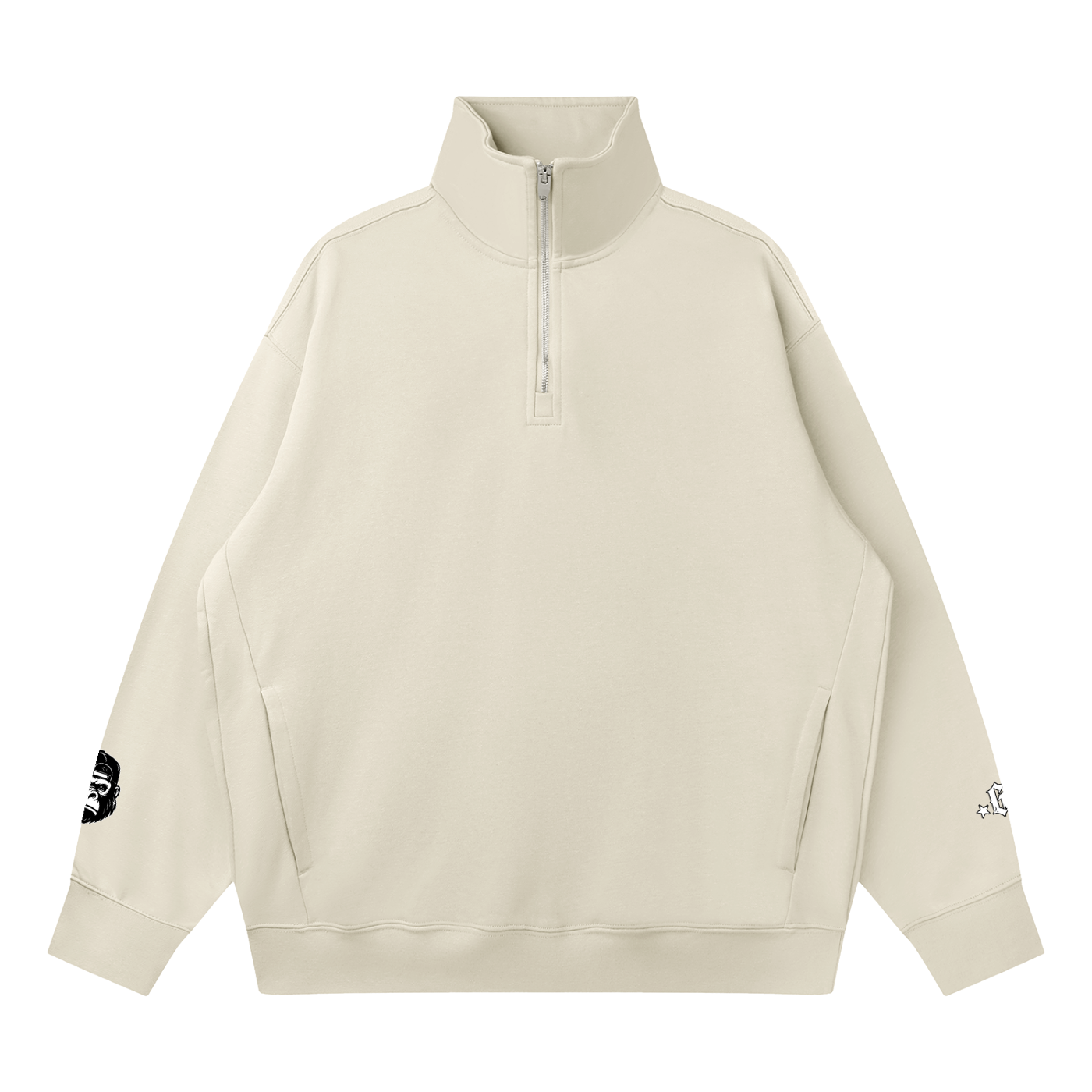 Quarter-Zip Drop Shoulder Sweatshirt