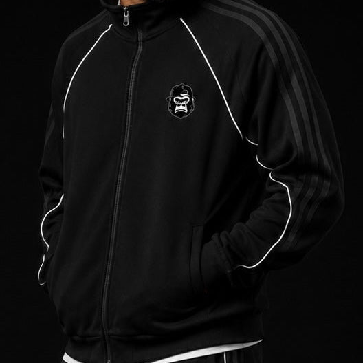 Reflection Striped Raglan Sleeve  Jacket