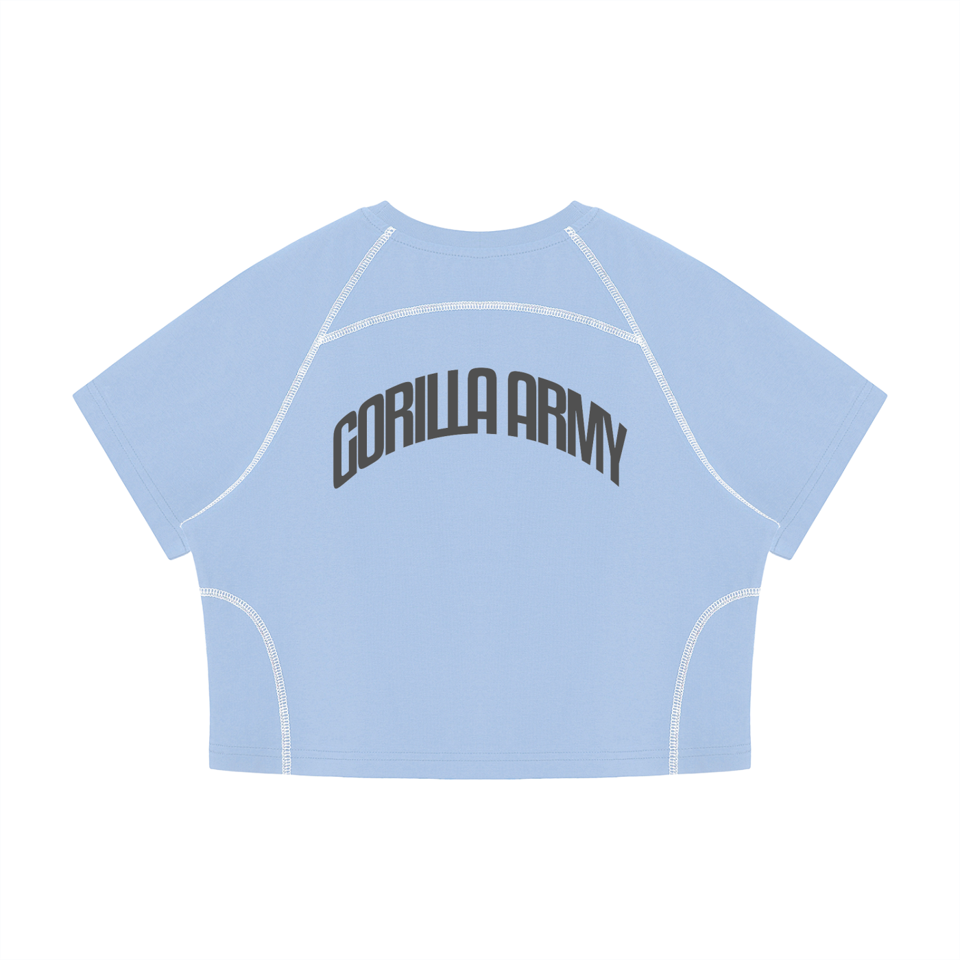 Women's Contrast Stitch Raglan Crop T-Shirt