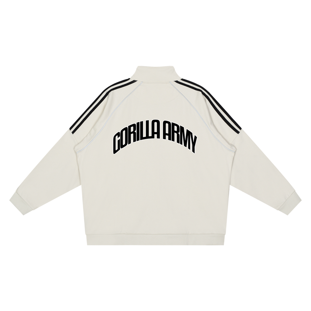 Reflection Striped Raglan Sleeve  Jacket
