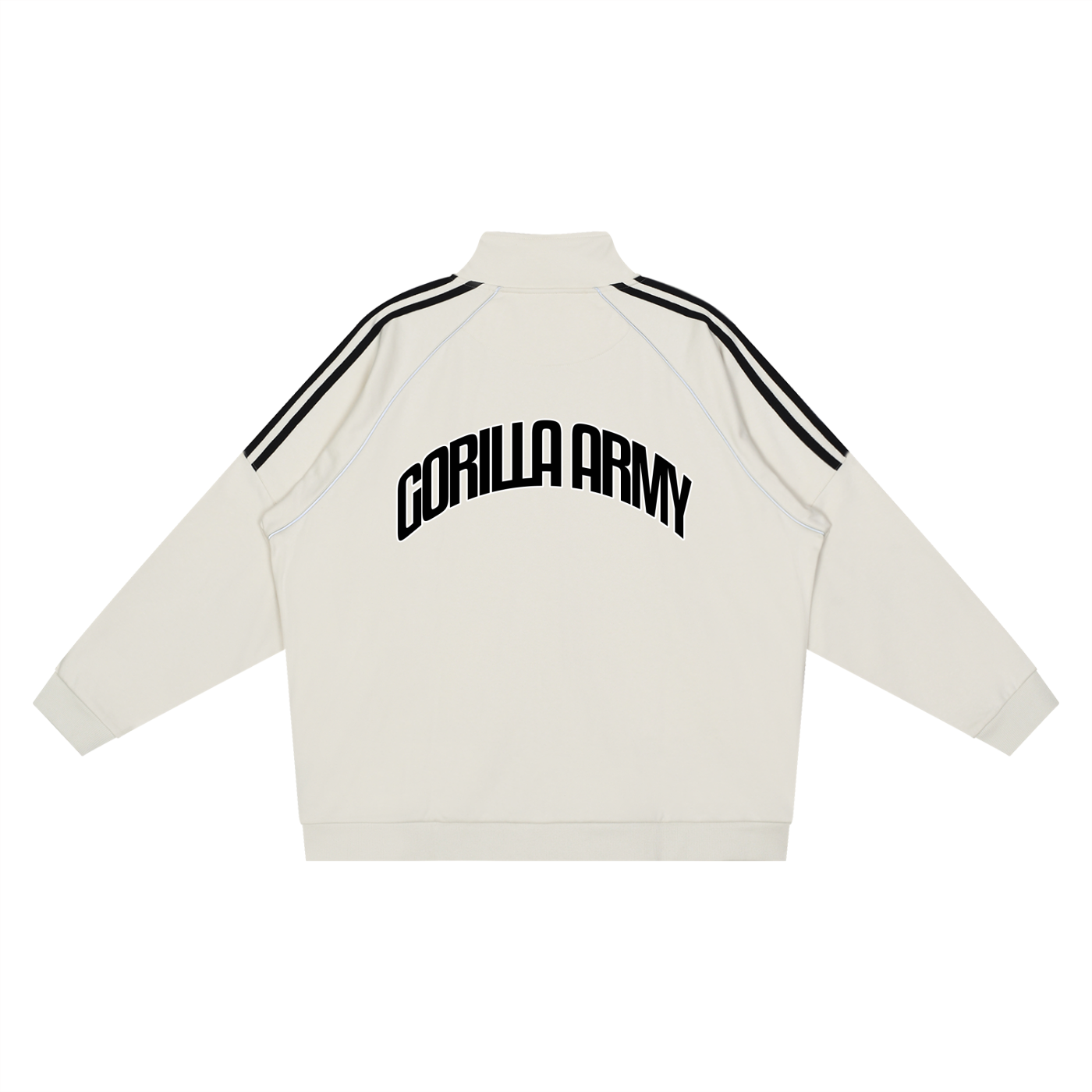 Reflection Striped Raglan Sleeve  Jacket