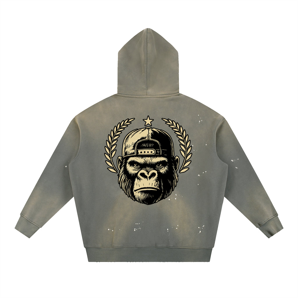 Loyalty Vintage Washed Frayed Fleece Hoodie