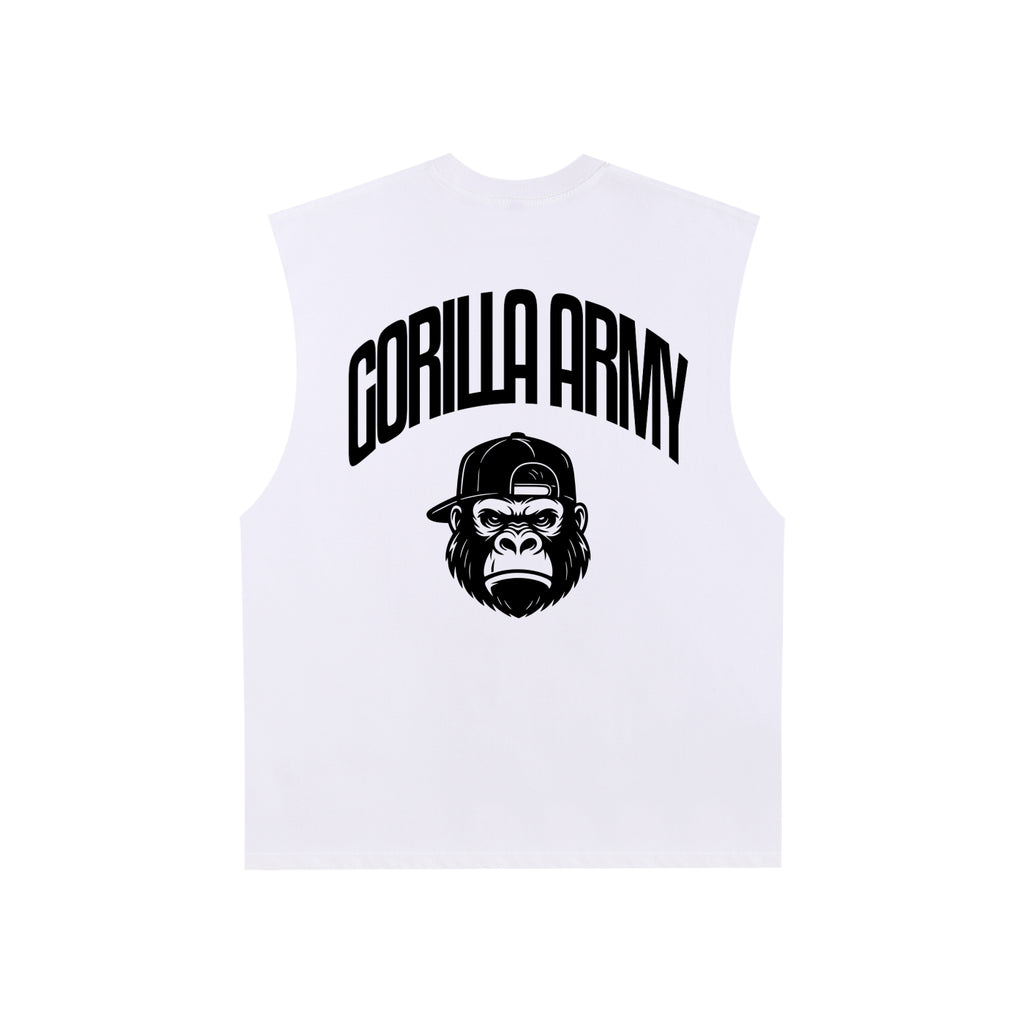 Gorilla Army Street Division Raw Edge Cotton Tank Top