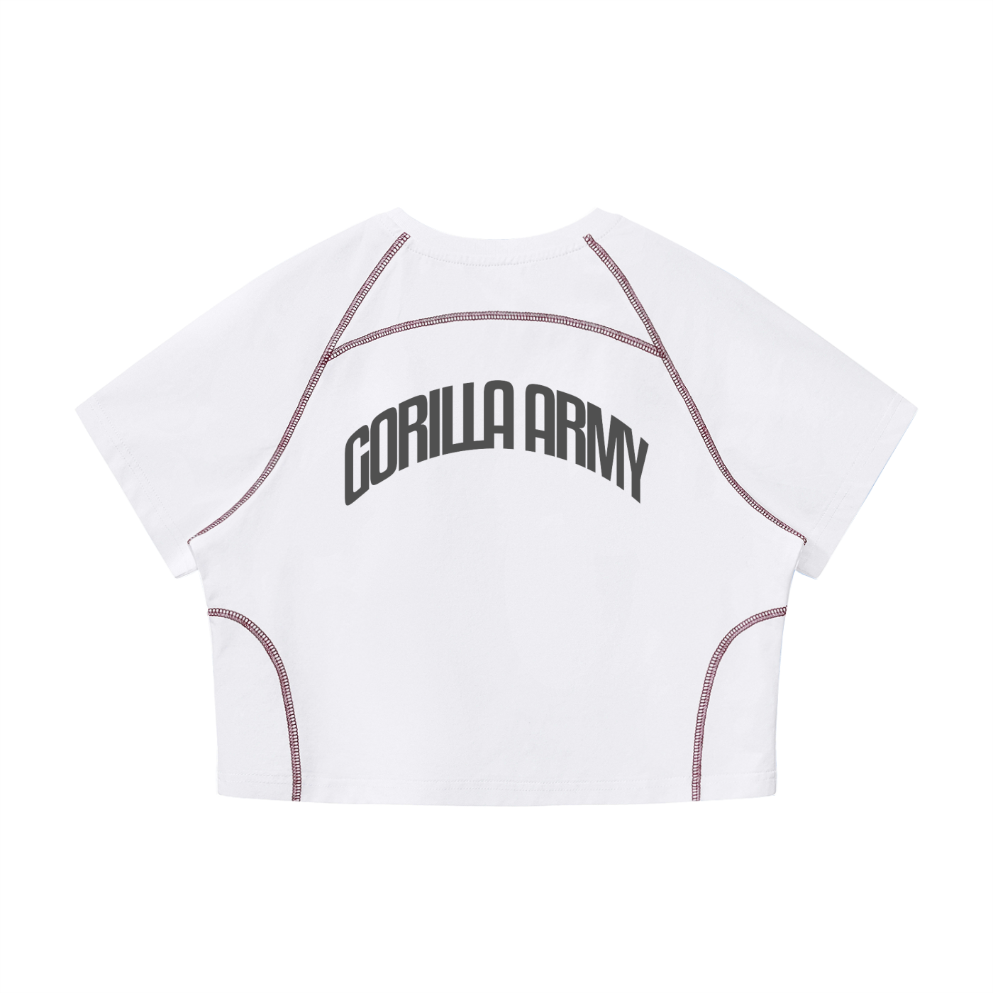 Women's Contrast Stitch Raglan Crop T-Shirt