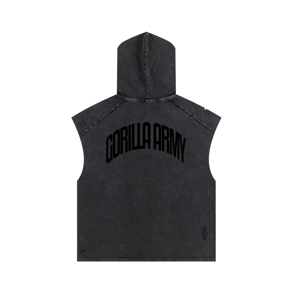 Snow Washed Boxy Hooded Tank Top