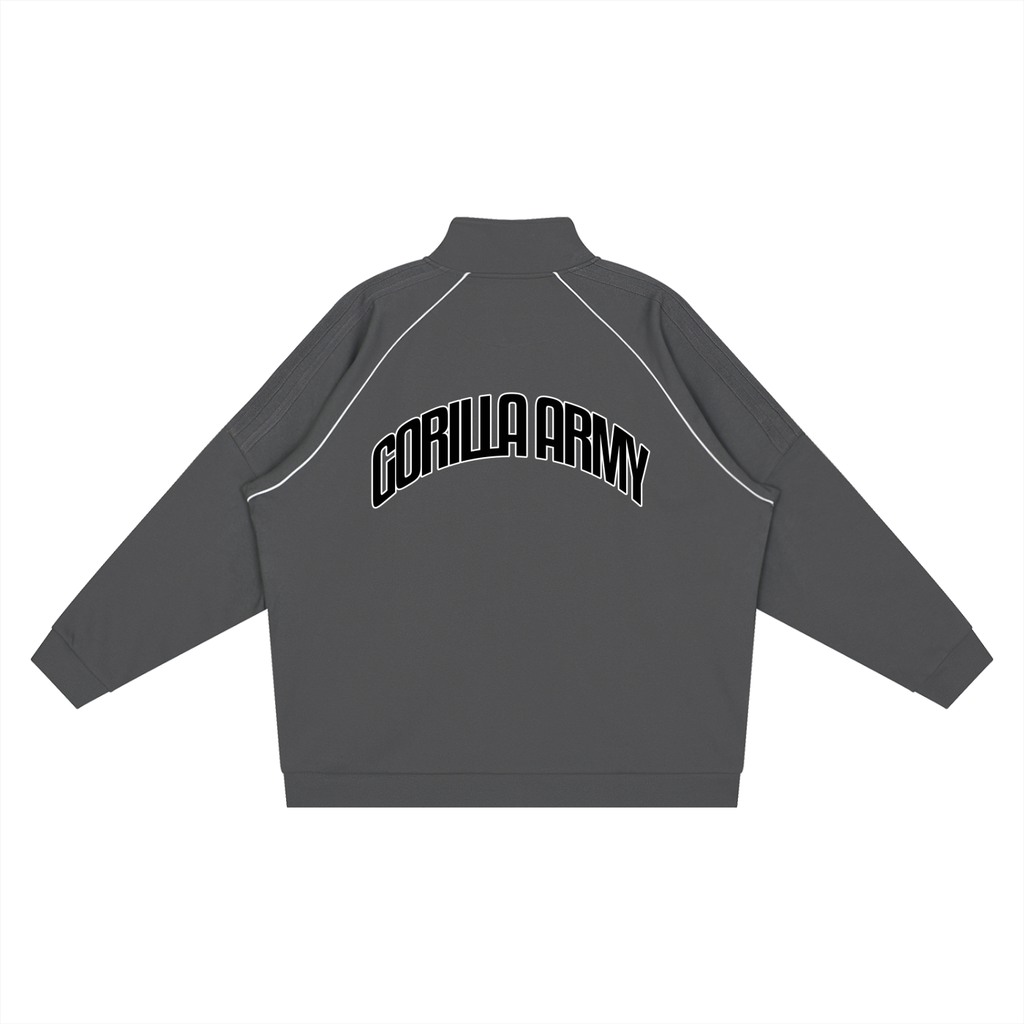 Reflection Striped Raglan Sleeve  Jacket