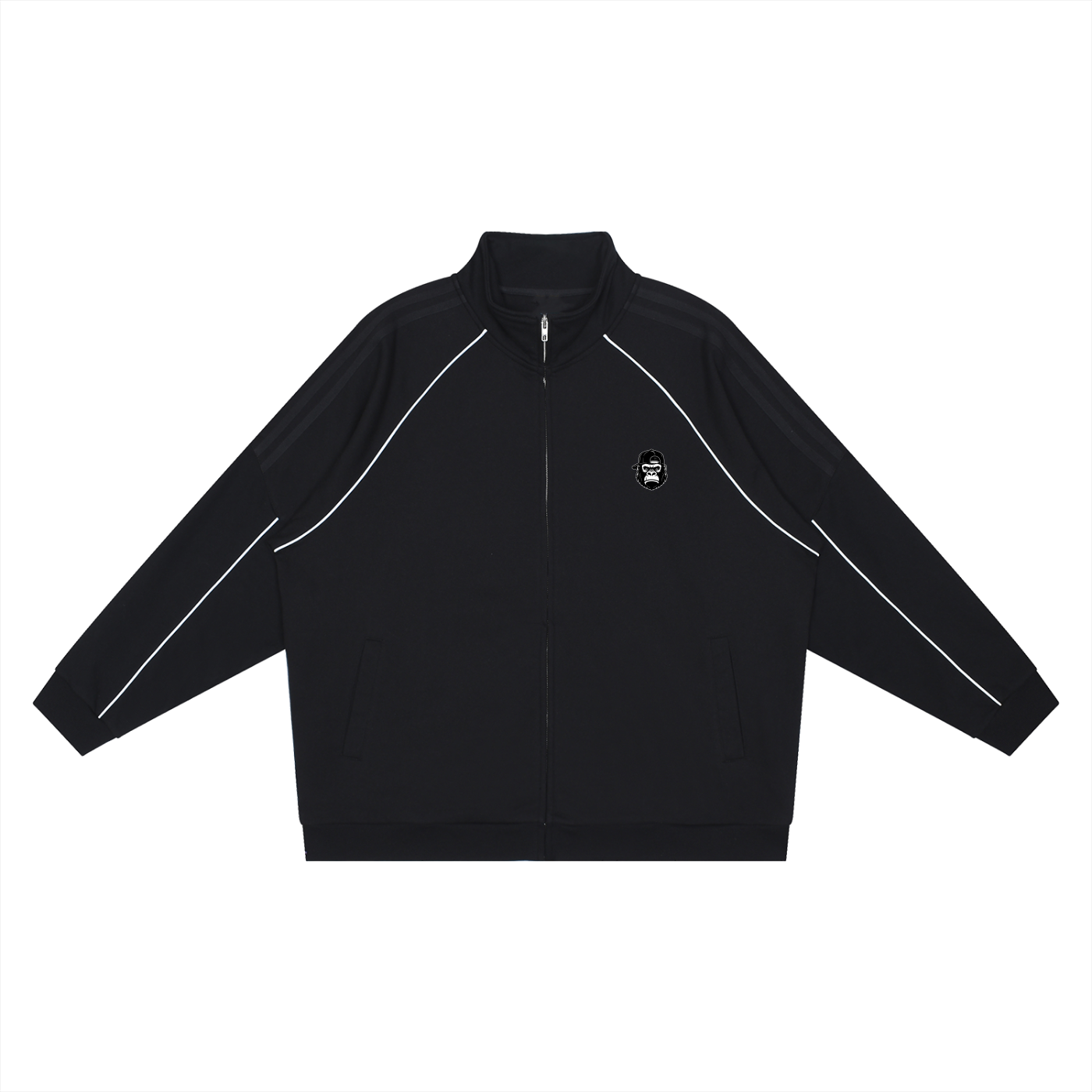 Reflection Striped Raglan Sleeve  Jacket
