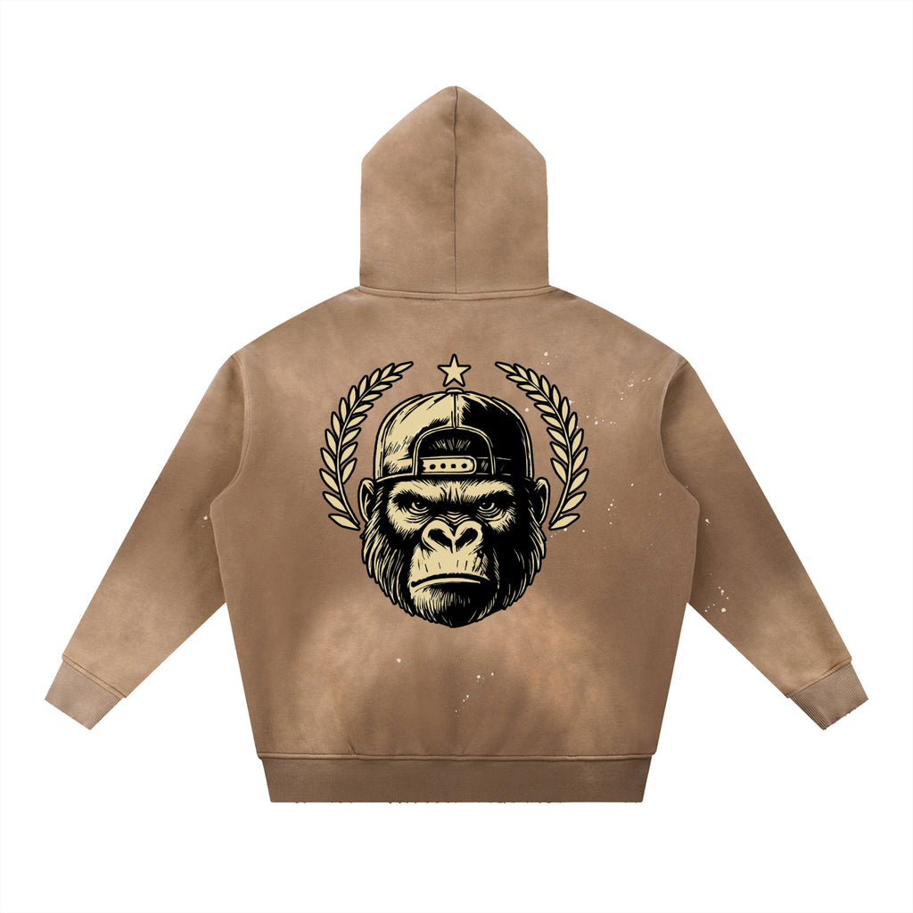 Loyalty Vintage Washed Frayed Fleece Hoodie