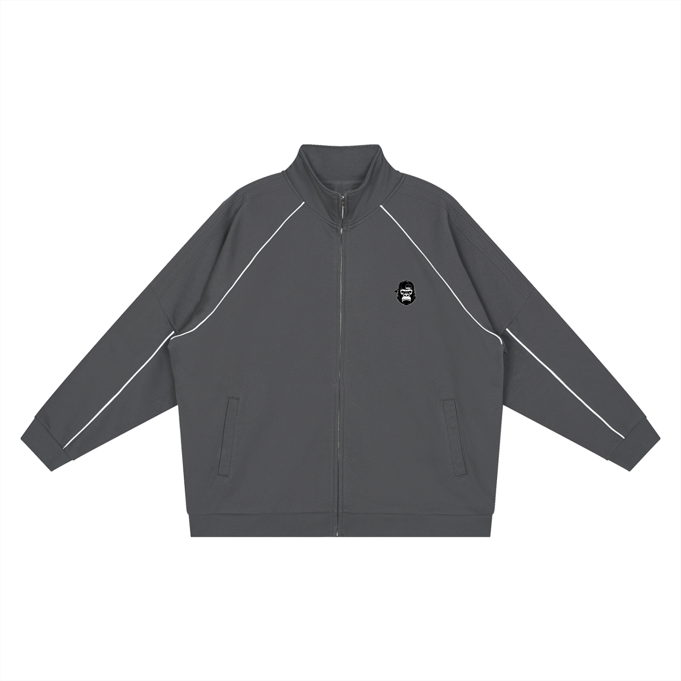 Reflection Striped Raglan Sleeve  Jacket