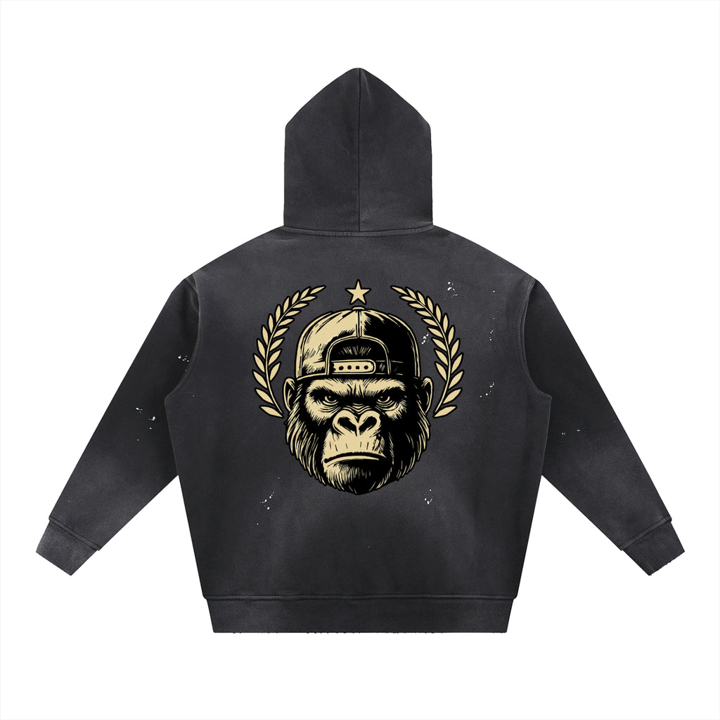 Loyalty Vintage Washed Frayed Fleece Hoodie