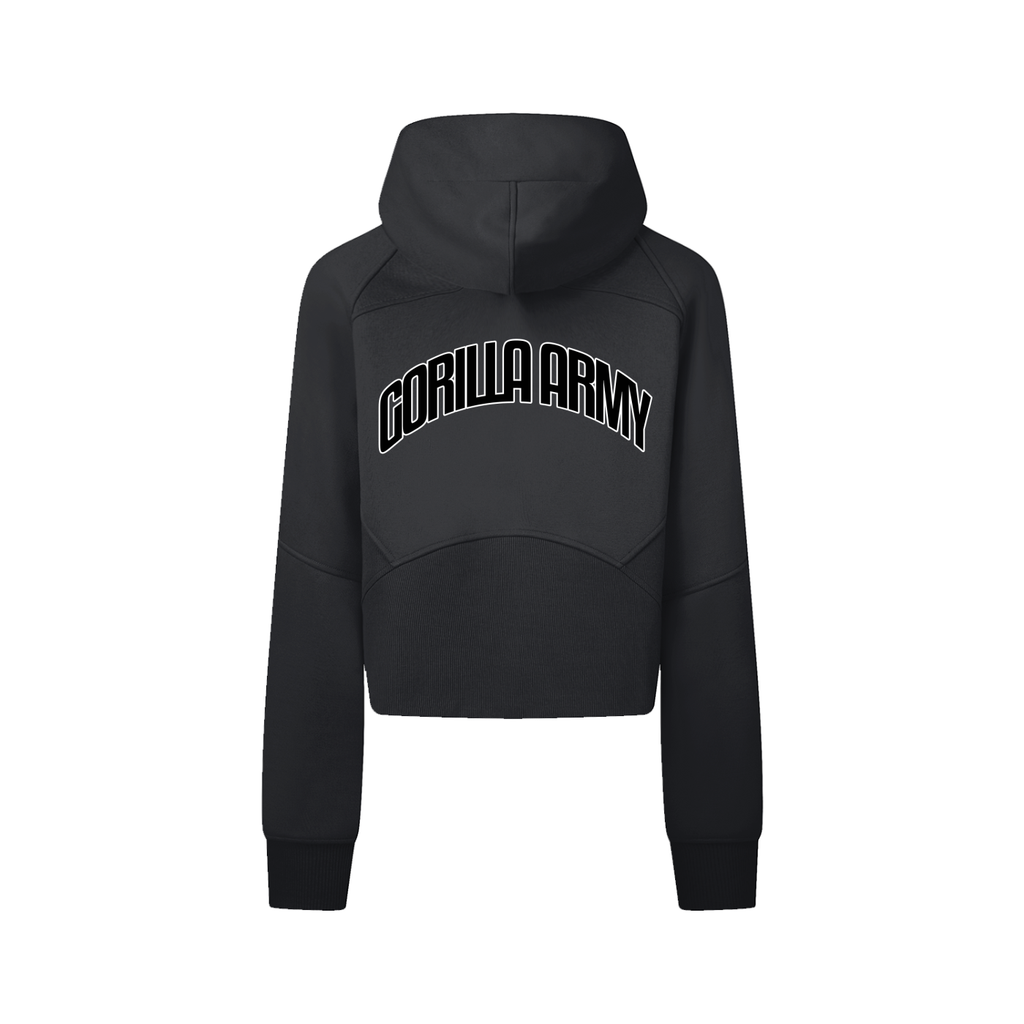 Cropped Zip-Through Hoodie