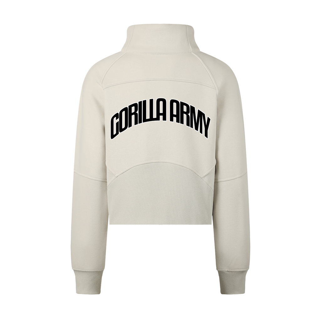 Cropped Half-Zip Sweatshirt