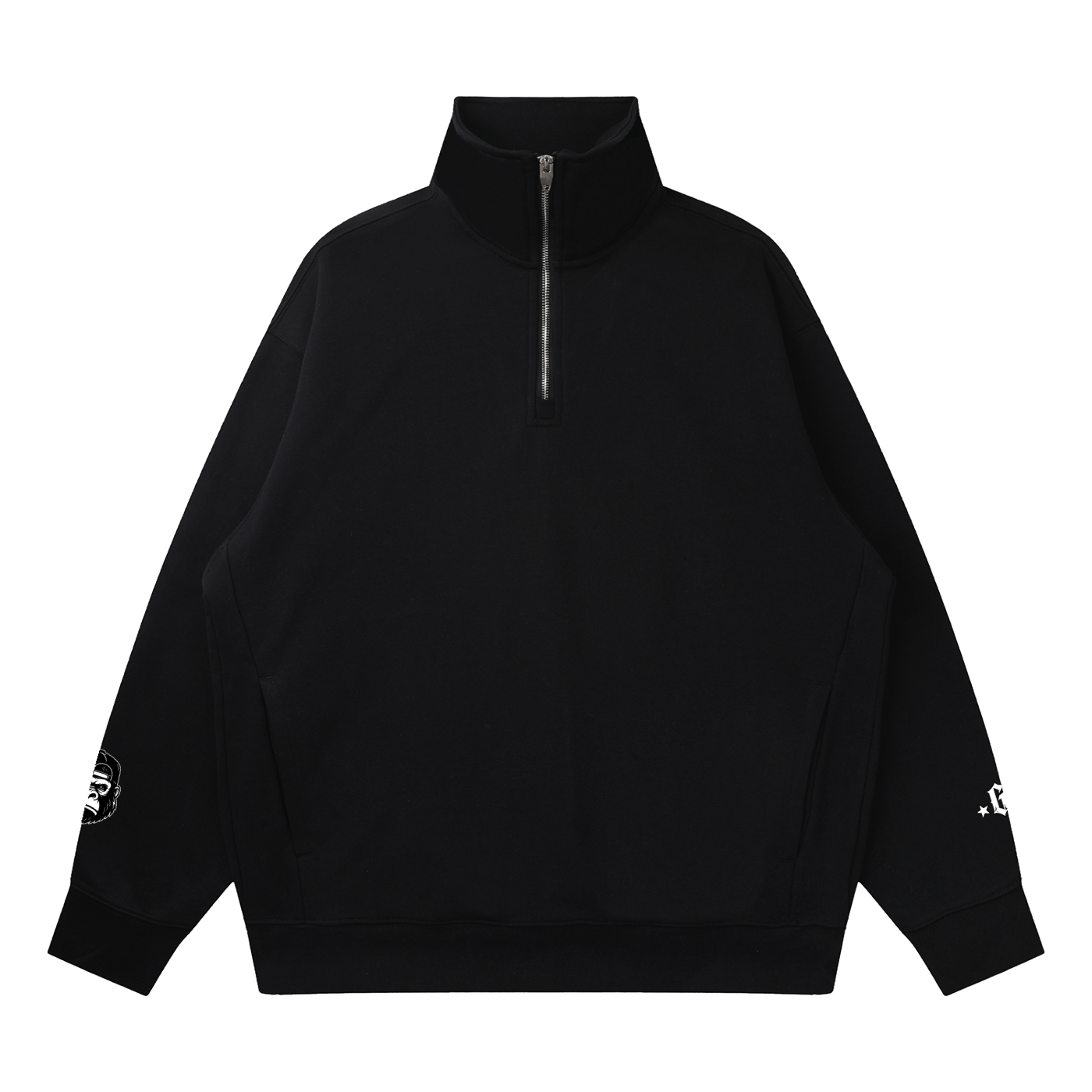 Quarter-Zip Drop Shoulder Sweatshirt