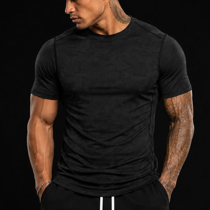 Men's Jacquard Slim Mesh T-Shirt