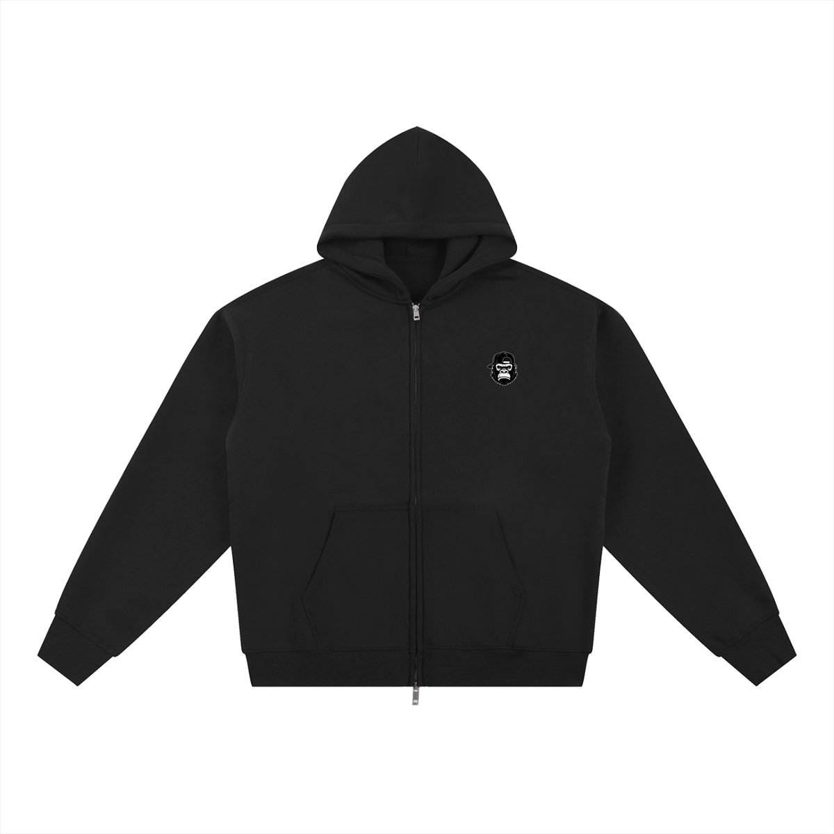 Black out Beast Zip-Through Hoodie