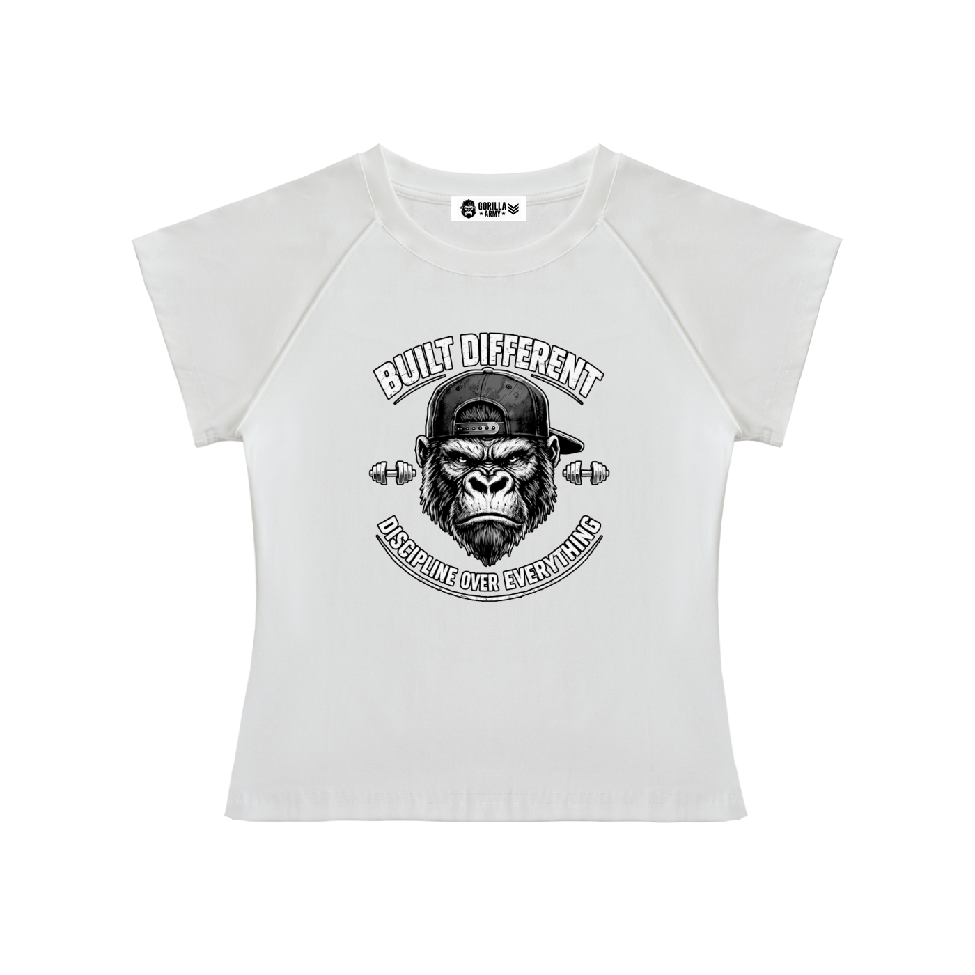 Built Different Raglan Sleeve Crop Top