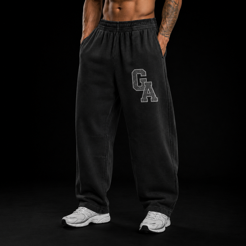 Vintage Washed Barrel Leg Sweatpants