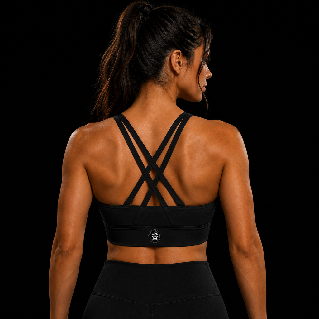 Gorilla Army Strappy Criss-Cross Sports Bra