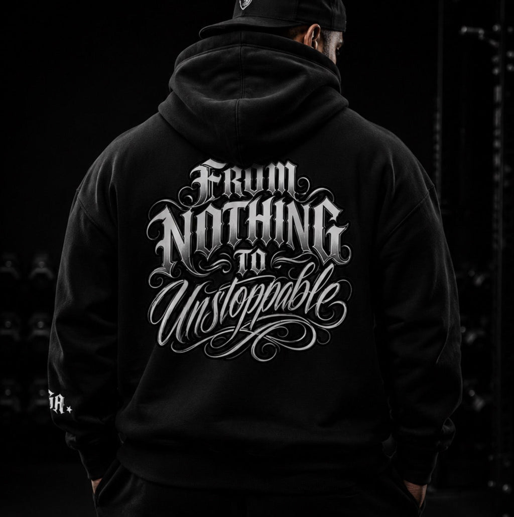 From Nothing to Unstoppable Oversize Fleeced Hoodie