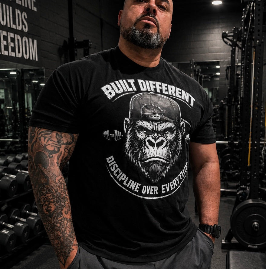 Built Different Men's Quick Dry Drop Shoulder T-Shirt