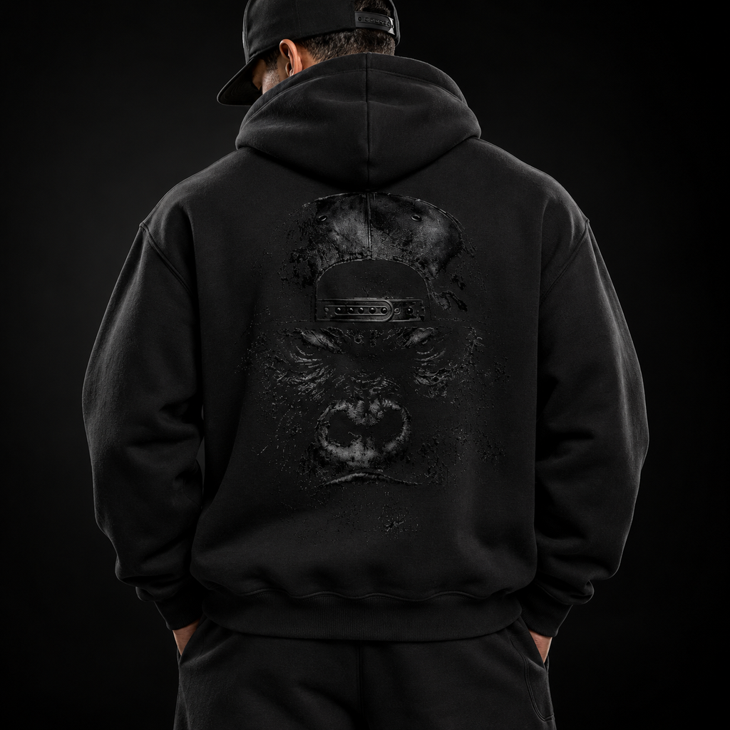 Black out Beast Zip-Through Hoodie