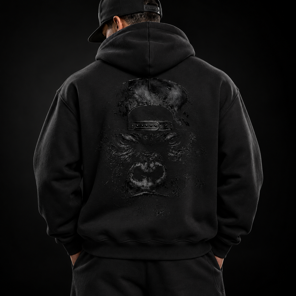 Black out Beast Zip-Through Hoodie