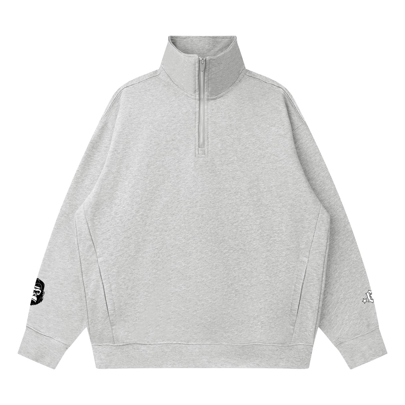 Quarter-Zip Drop Shoulder Sweatshirt