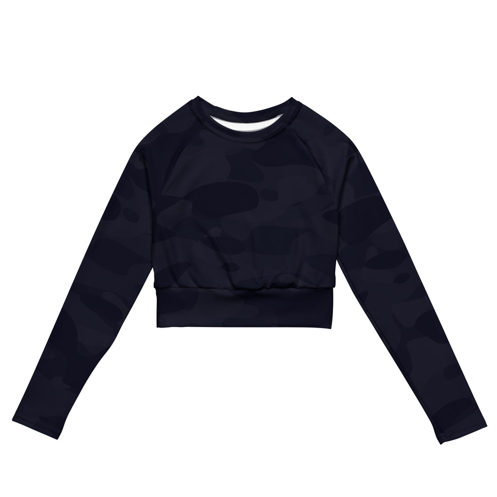 GA Blue Recycled long-sleeve crop top