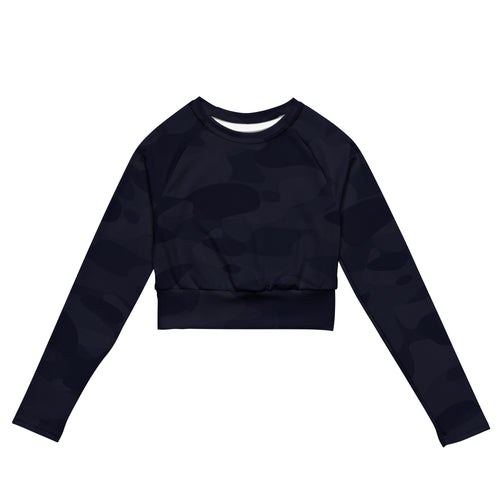 GA Blue Recycled long-sleeve crop top