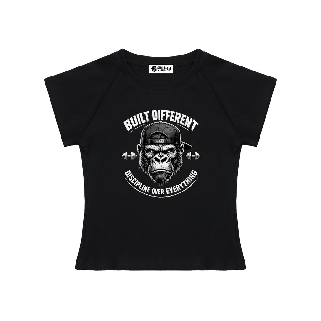 Built Different Raglan Sleeve Crop Top