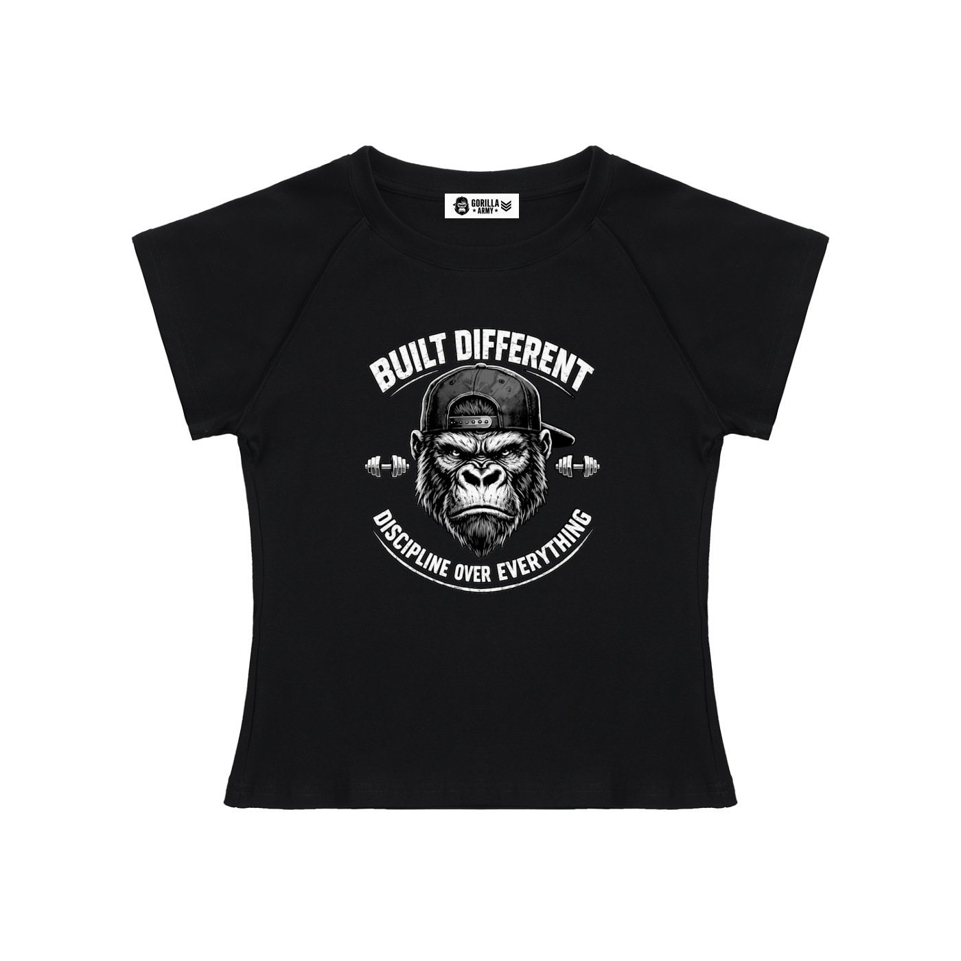 Built Different Raglan Sleeve Crop Top