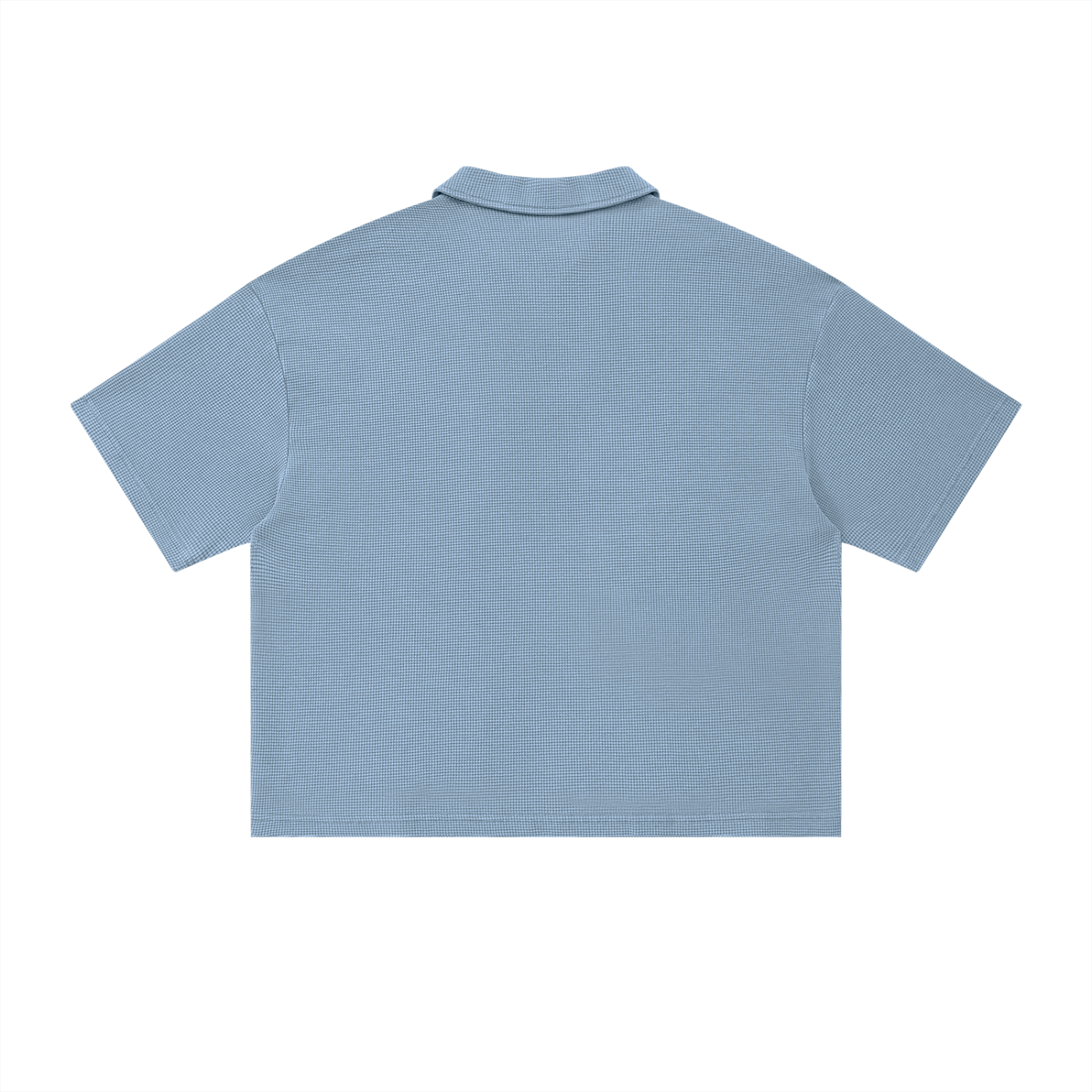 Unisex Vintage Wash Waffle Boxy Polo Shirt