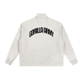 Half-Zip Rolled Edge Fleece Sweatshirt