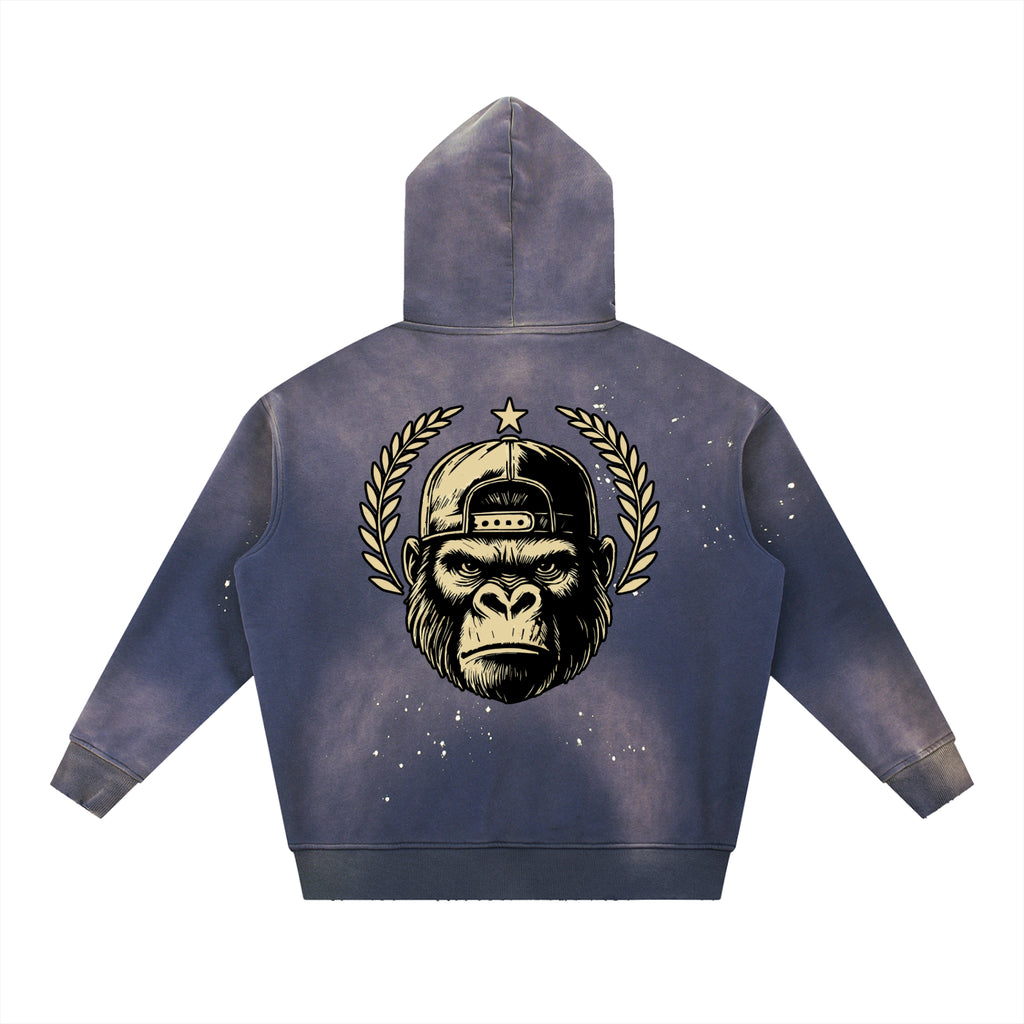 Loyalty Vintage Washed Frayed Fleece Hoodie