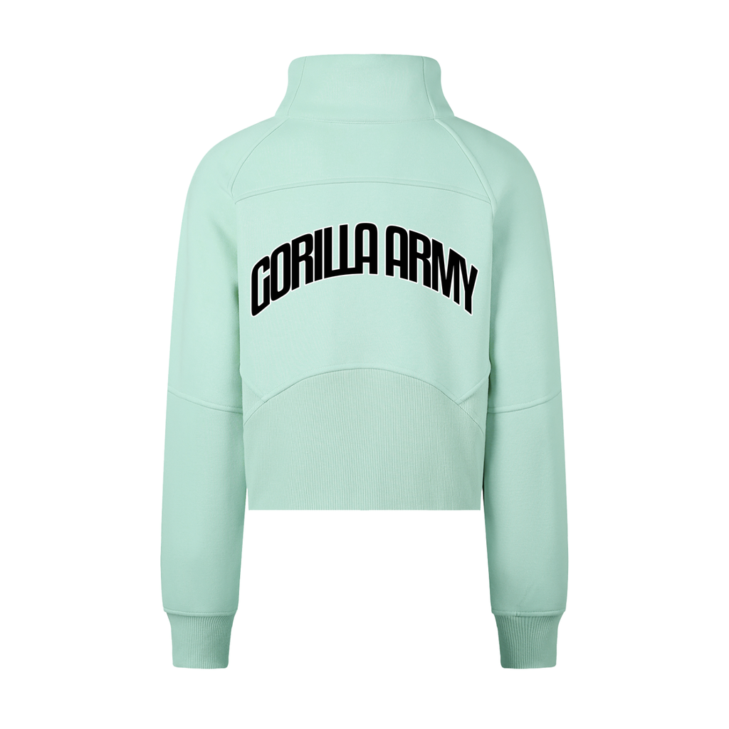 Cropped Half-Zip Sweatshirt