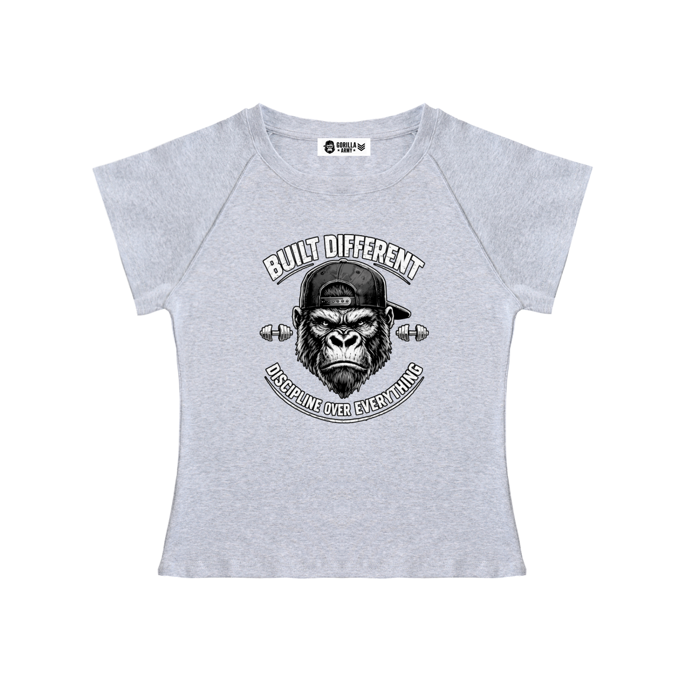 Built Different Raglan Sleeve Crop Top