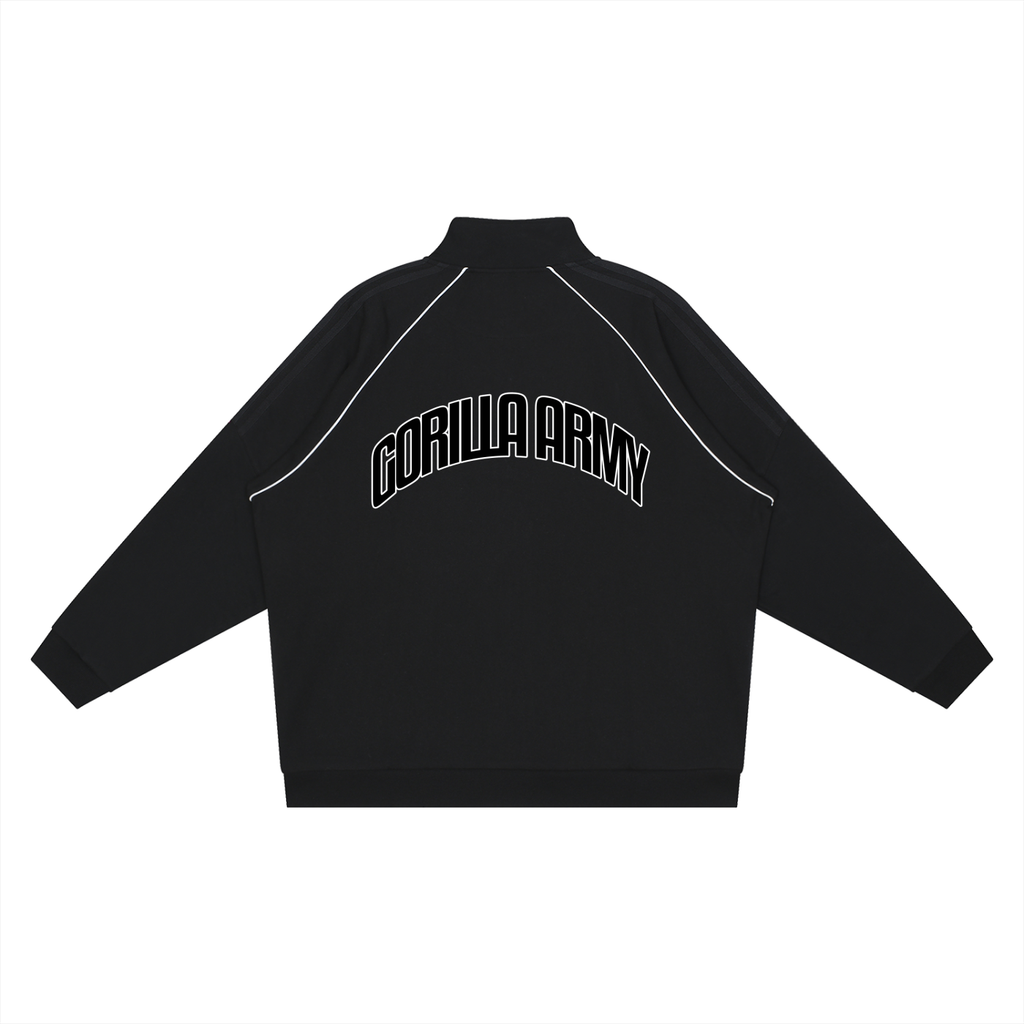 Reflection Striped Raglan Sleeve  Jacket