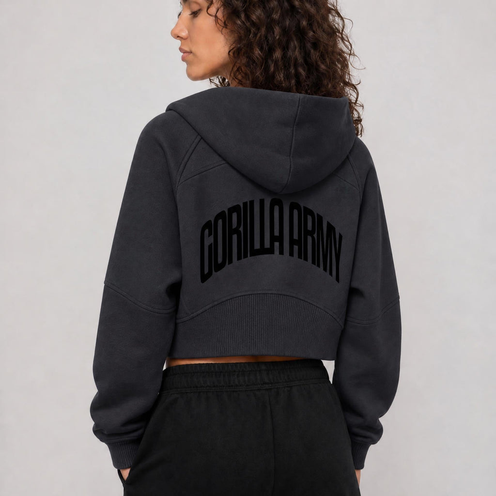 Cropped Half-Zip Hoodie