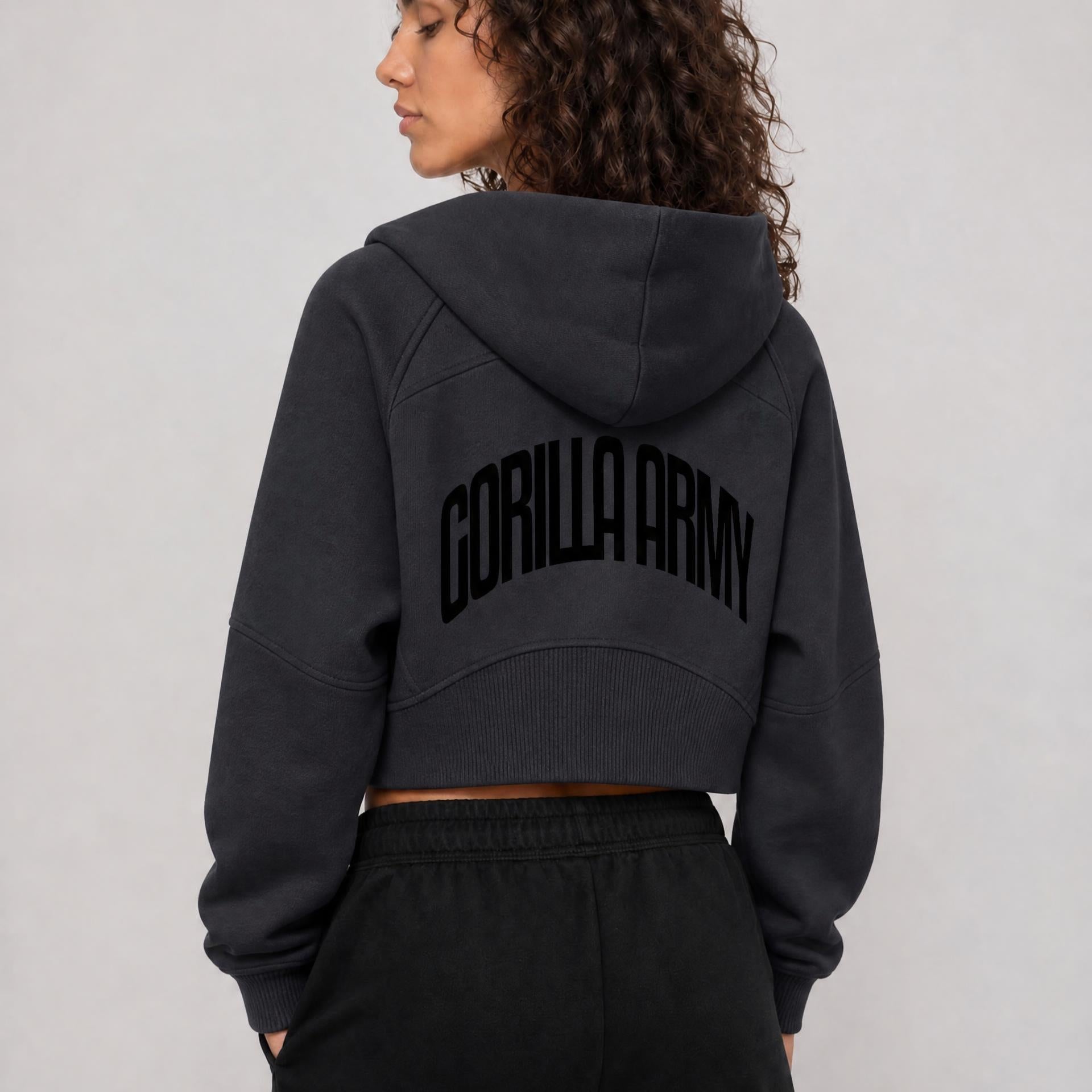 Cropped Half-Zip Hoodie